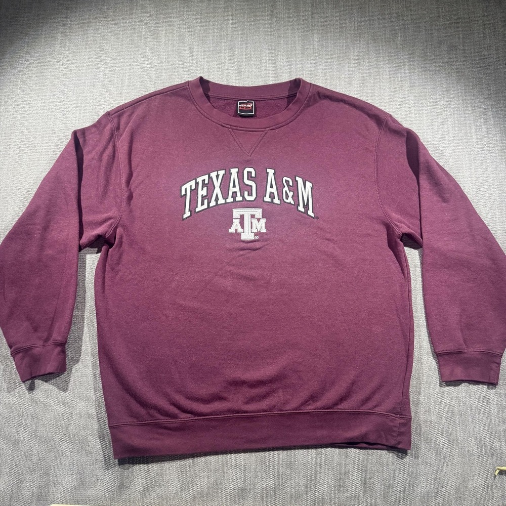 Texas A&M‎ Aggies Sweatshirt Mens XL Red NCAA Football Genuine Stuff Crewneck